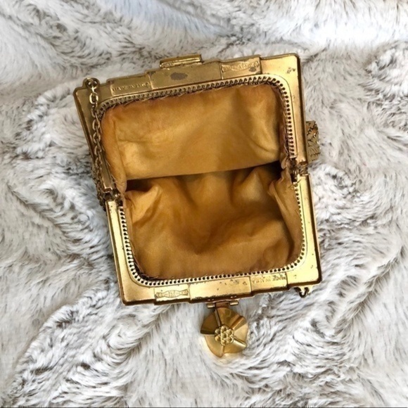 Whiting & Davis Gold Metal Mesh Handbag
